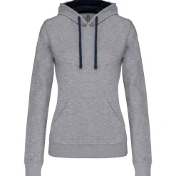 Kariban K465 - Sweat-shirt capuche contrastée femme