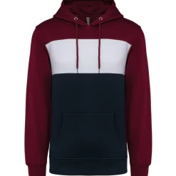 Kariban K4016 - Sweat-shirt tricolore à capuche unisexe