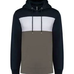 Kariban K4016 - Sweat-shirt tricolore à capuche unisexe