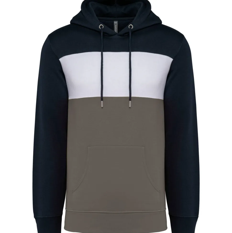 Kariban K4016 - Sweat-shirt tricolore à capuche unisexe