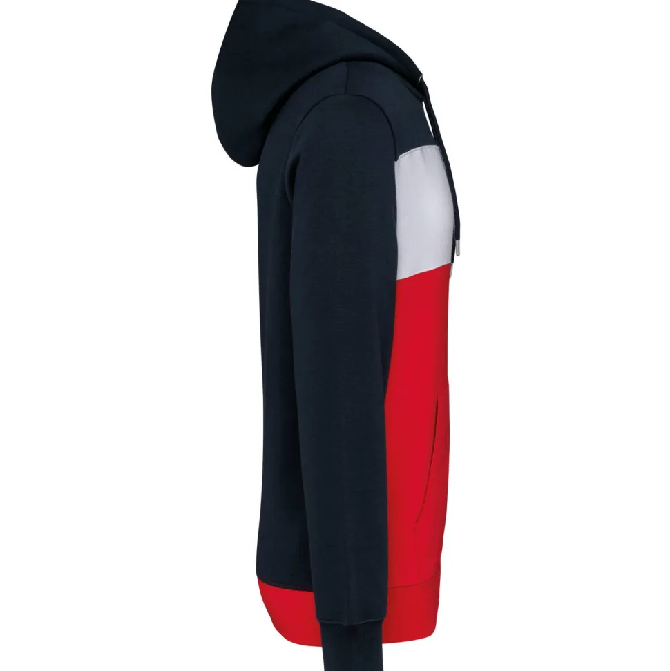 Kariban K4016 - Sweat-shirt tricolore à capuche unisexe