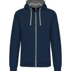 Kariban K466 - Sweat-shirt zippé capuche contrastée