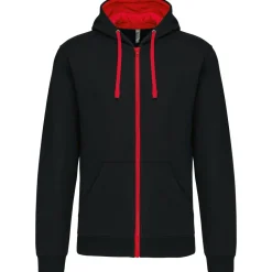 Kariban K466 - Sweat-shirt zippé capuche contrastée