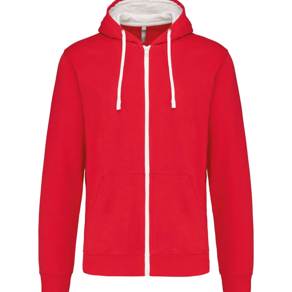 Kariban K466 - Sweat-shirt zippé capuche contrastée