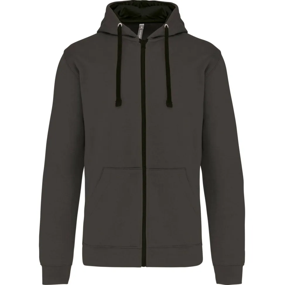 Kariban K466 - Sweat-shirt zippé capuche contrastée