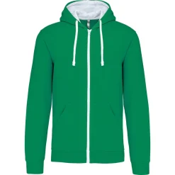 Kariban K466 - Sweat-shirt zippé capuche contrastée