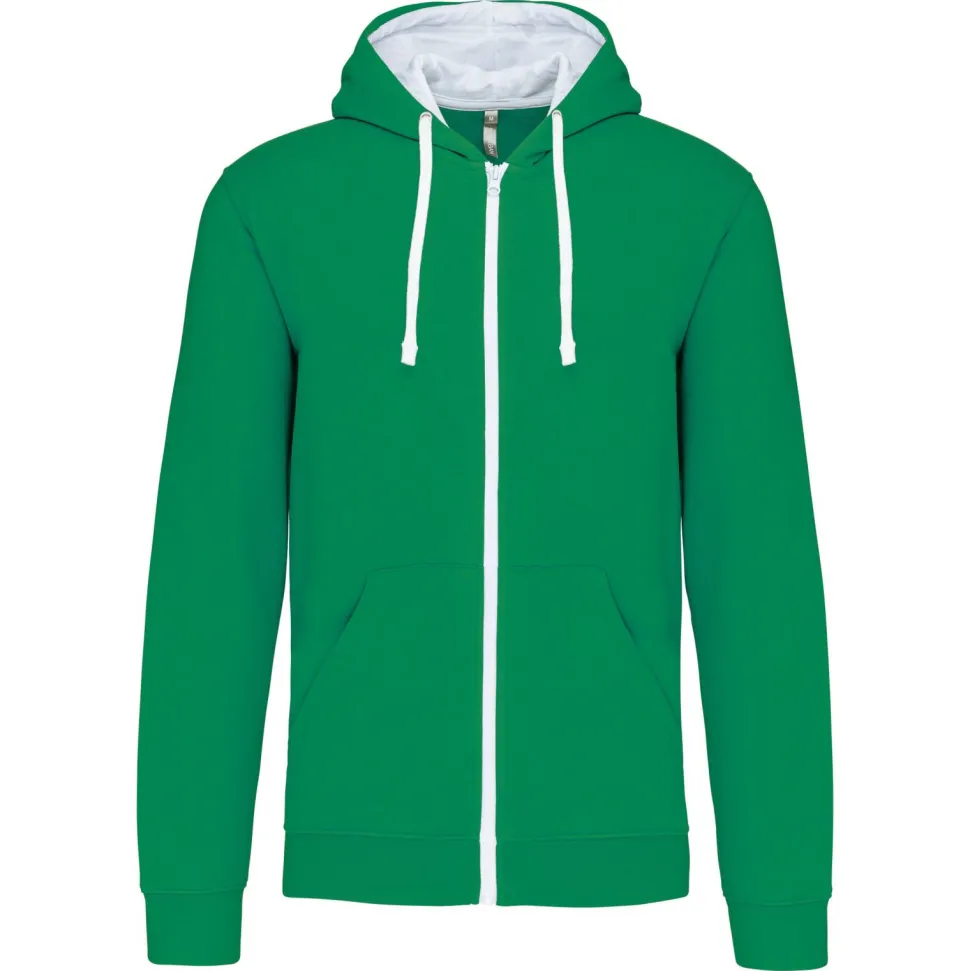 Kariban K466 - Sweat-shirt zippé capuche contrastée