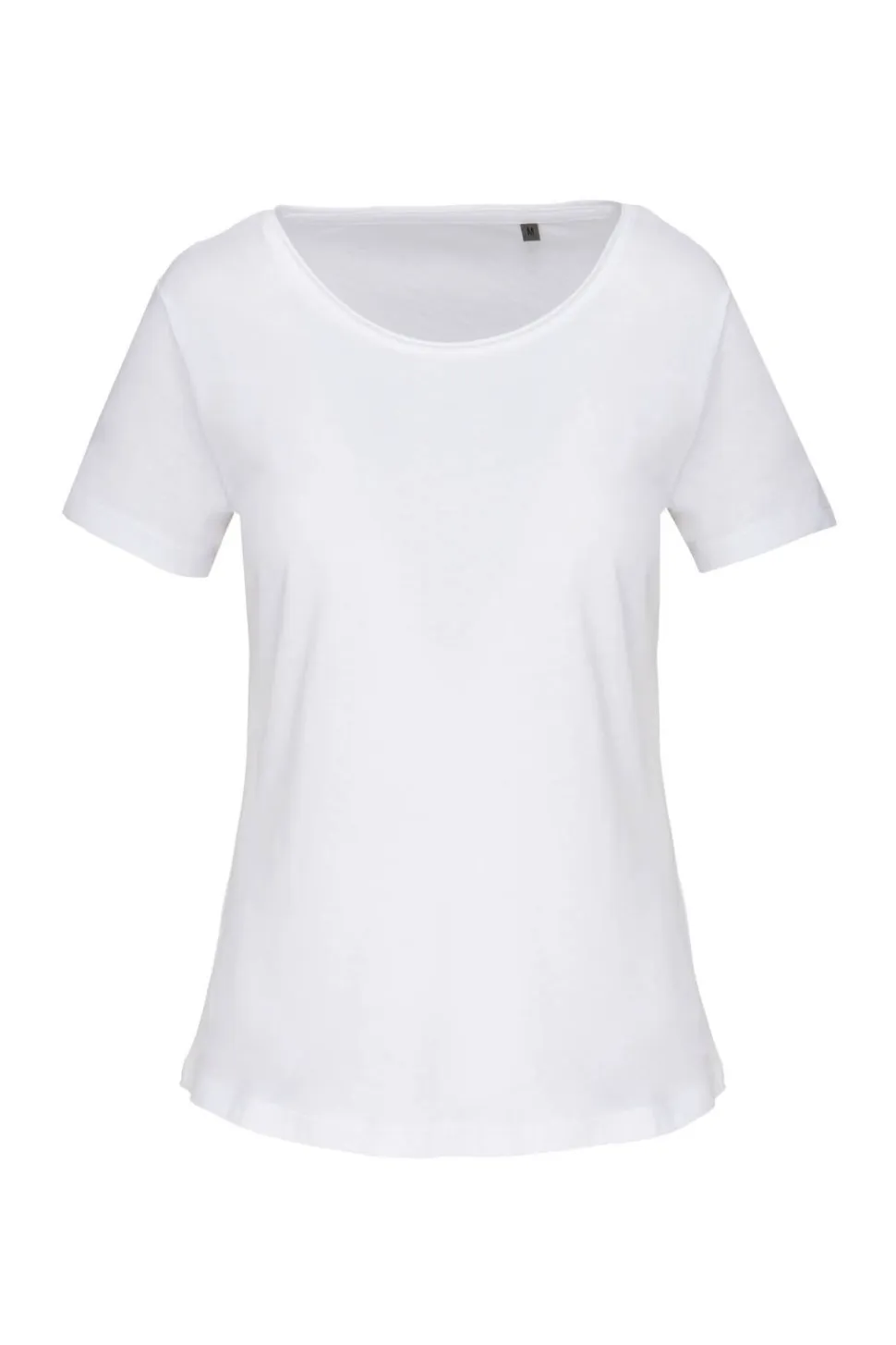 Kariban K399 - T-shirt Bio col à bords francs manches courtes femme