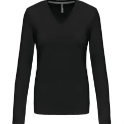 Kariban K382 - T-SHIRT COL V MANCHES LONGUES FEMME