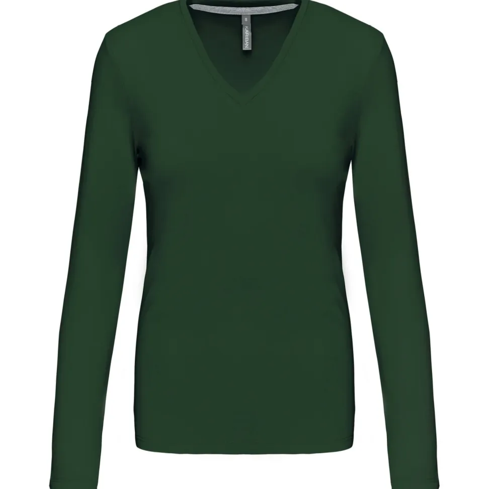 Kariban K382 - T-SHIRT COL V MANCHES LONGUES FEMME