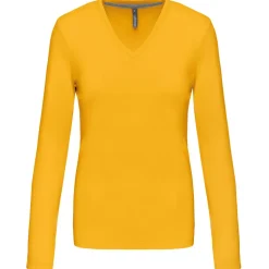 Kariban K382 - T-SHIRT COL V MANCHES LONGUES FEMME