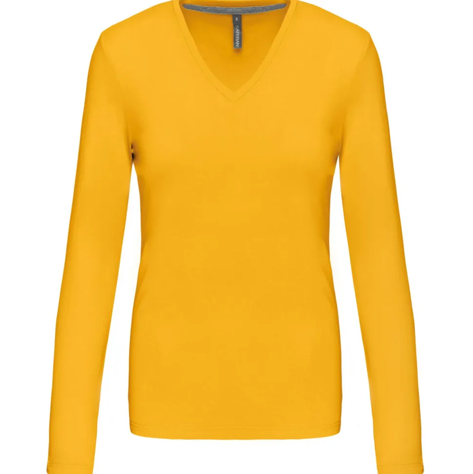 Kariban K382 - T-SHIRT COL V MANCHES LONGUES FEMME