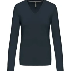Kariban K382 - T-SHIRT COL V MANCHES LONGUES FEMME