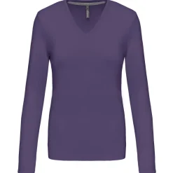 Kariban K382 - T-SHIRT COL V MANCHES LONGUES FEMME