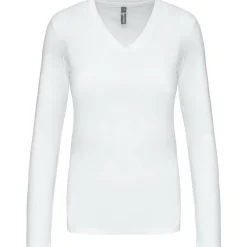 Kariban K382 - T-SHIRT COL V MANCHES LONGUES FEMME