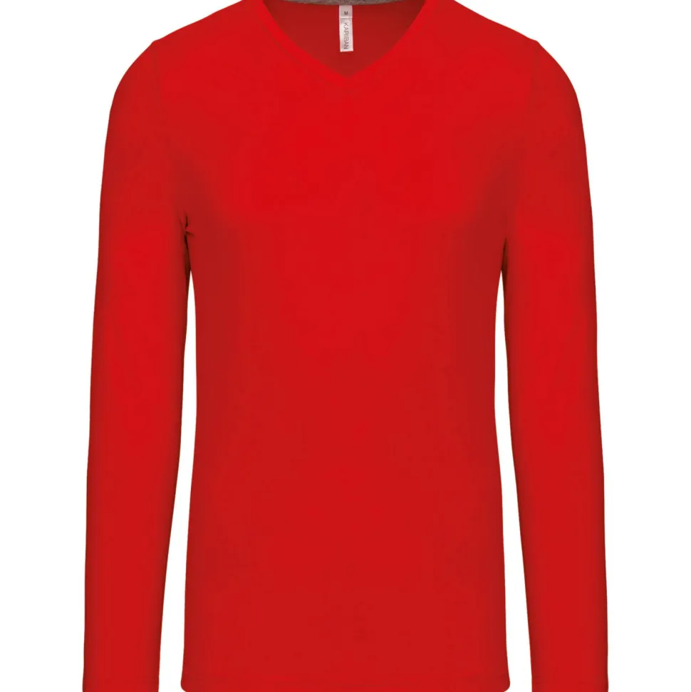 Kariban K358 - T-SHIRT COL V MANCHES LONGUES