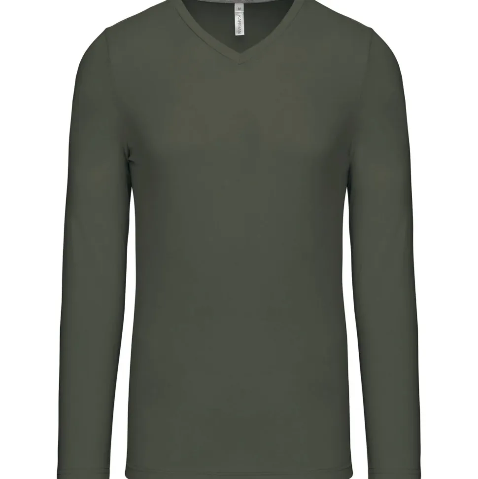 Kariban K358 - T-SHIRT COL V MANCHES LONGUES