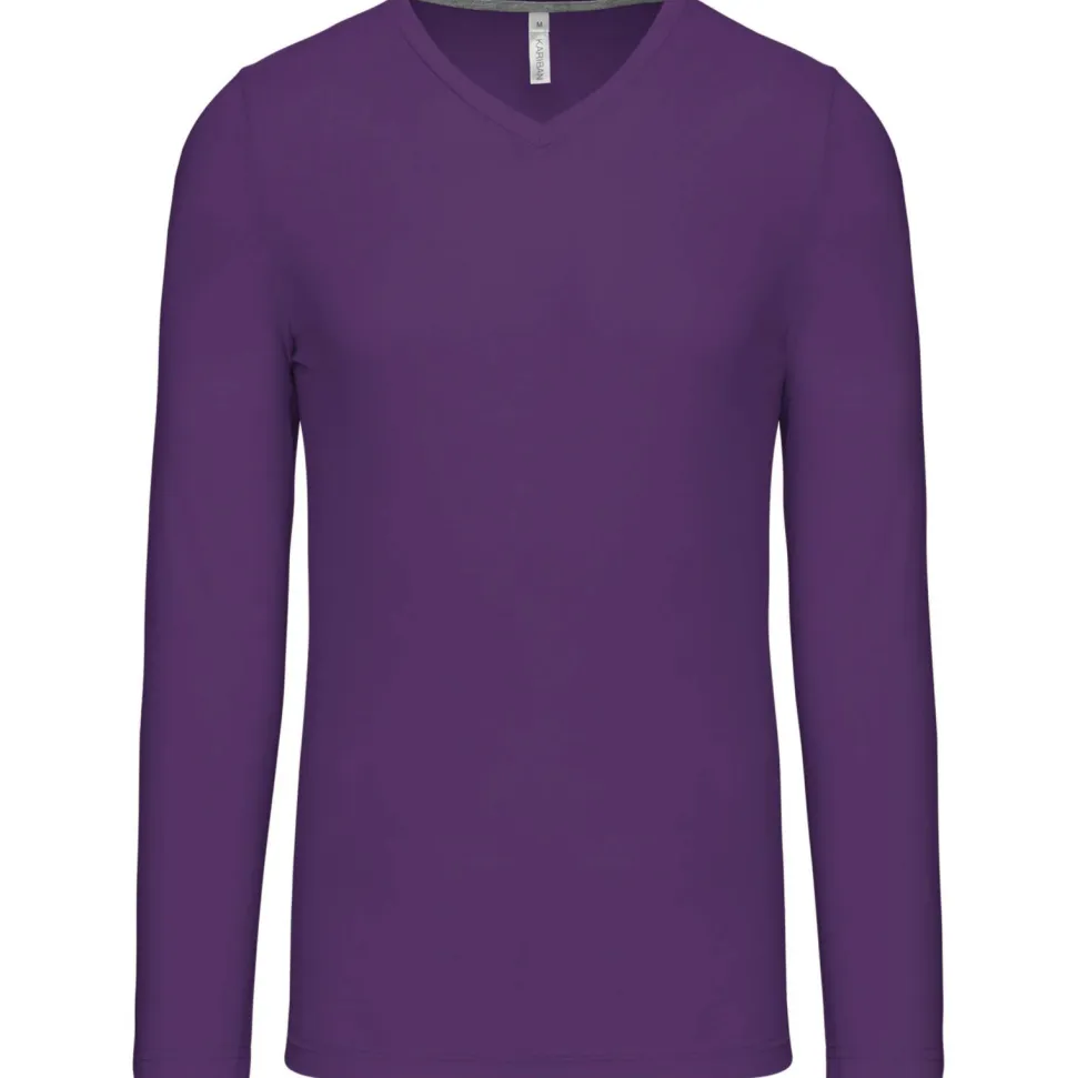 Kariban K358 - T-SHIRT COL V MANCHES LONGUES