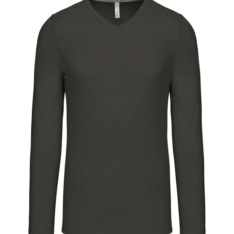 Kariban K358 - T-SHIRT COL V MANCHES LONGUES