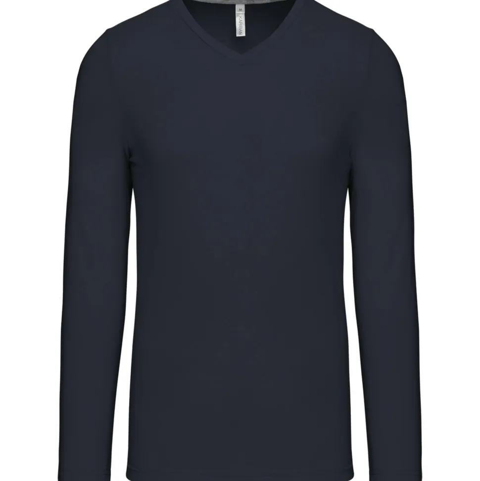 Kariban K358 - T-SHIRT COL V MANCHES LONGUES