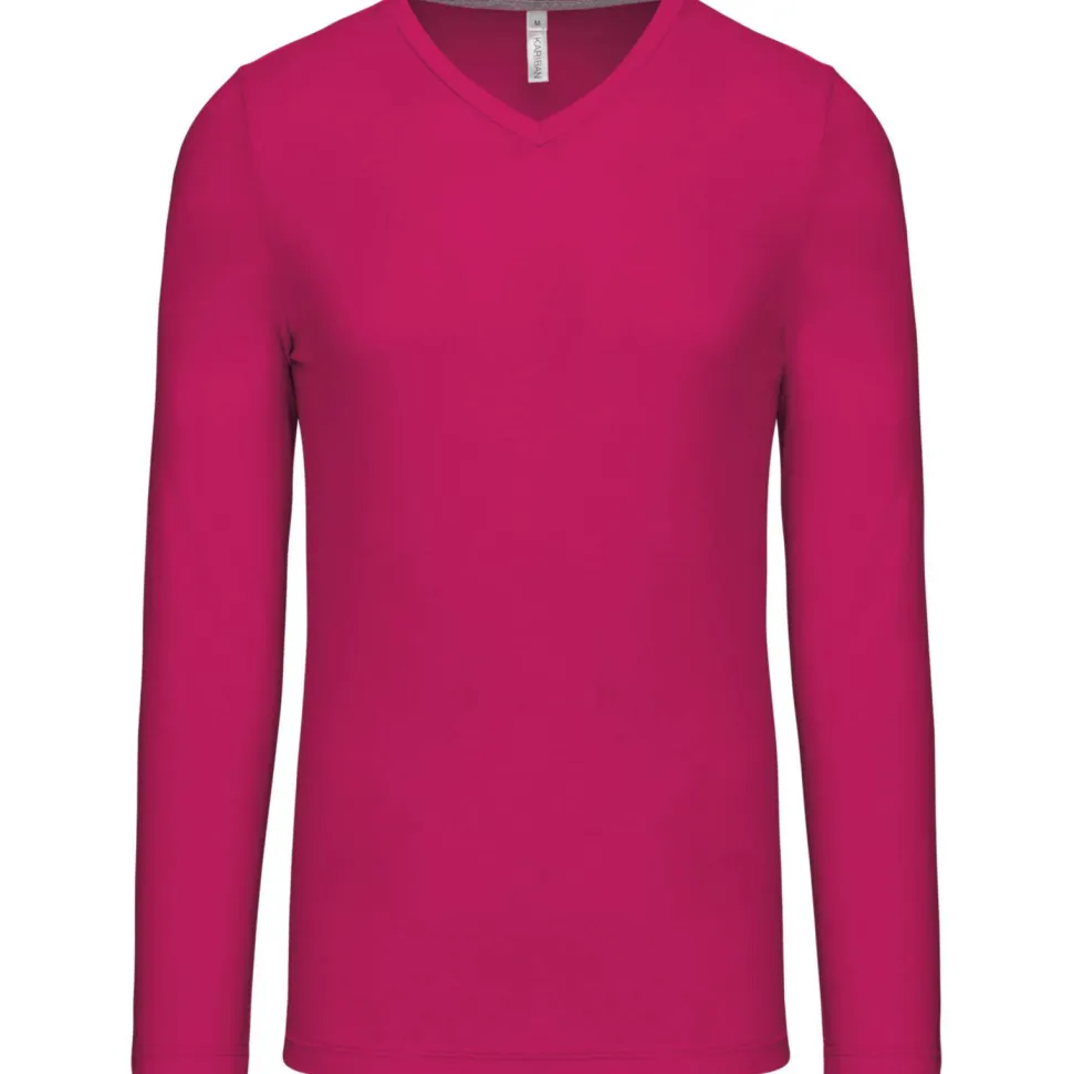 Kariban K358 - T-SHIRT COL V MANCHES LONGUES