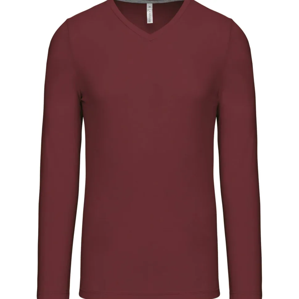 Kariban K358 - T-SHIRT COL V MANCHES LONGUES