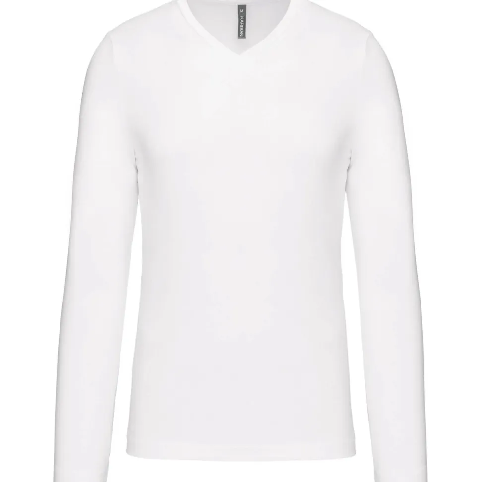 Kariban K358 - T-SHIRT COL V MANCHES LONGUES
