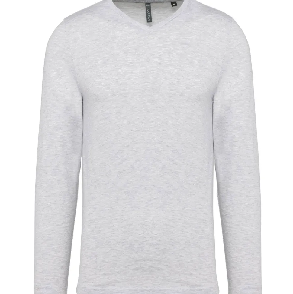 Kariban K358 - T-SHIRT COL V MANCHES LONGUES