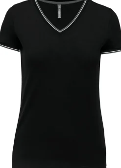 Kariban K394 - T-shirt maille piquée col V femme