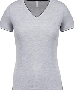 Kariban K394 - T-shirt maille piquée col V femme