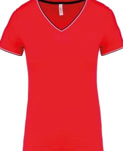 Kariban K394 - T-shirt maille piquée col V femme