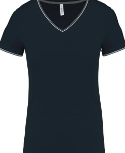 Kariban K394 - T-shirt maille piquée col V femme