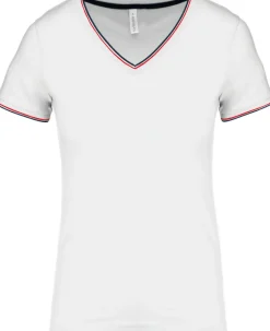 Kariban K394 - T-shirt maille piquée col V femme
