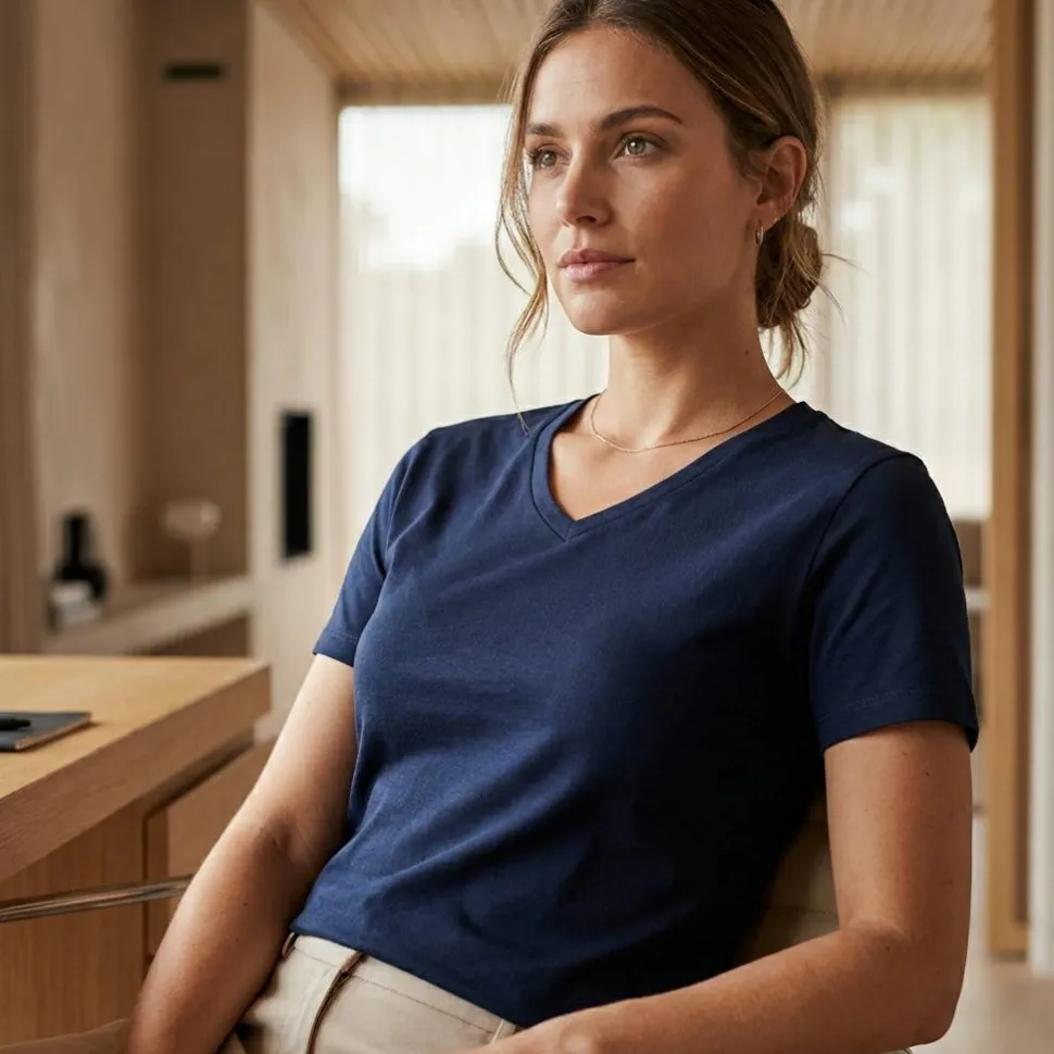 Kariban Premium PK305 - T-shirt Supima® col V manches courtes femme