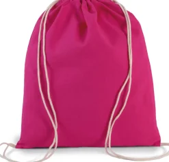 Kimood KI0147 - Petit sac à dos en coton bio avec cordelettes