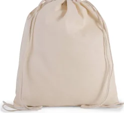 Kimood KI0147 - Petit sac à dos en coton bio avec cordelettes