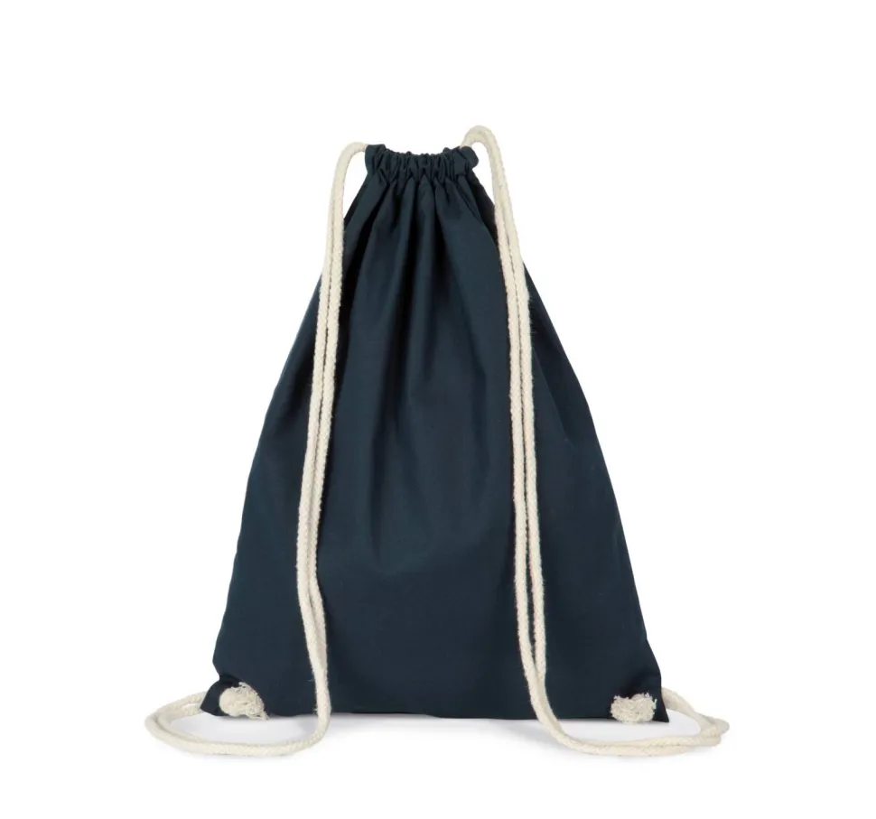 Kimood KI0139 - Sac à dos en coton bio avec cordelettes