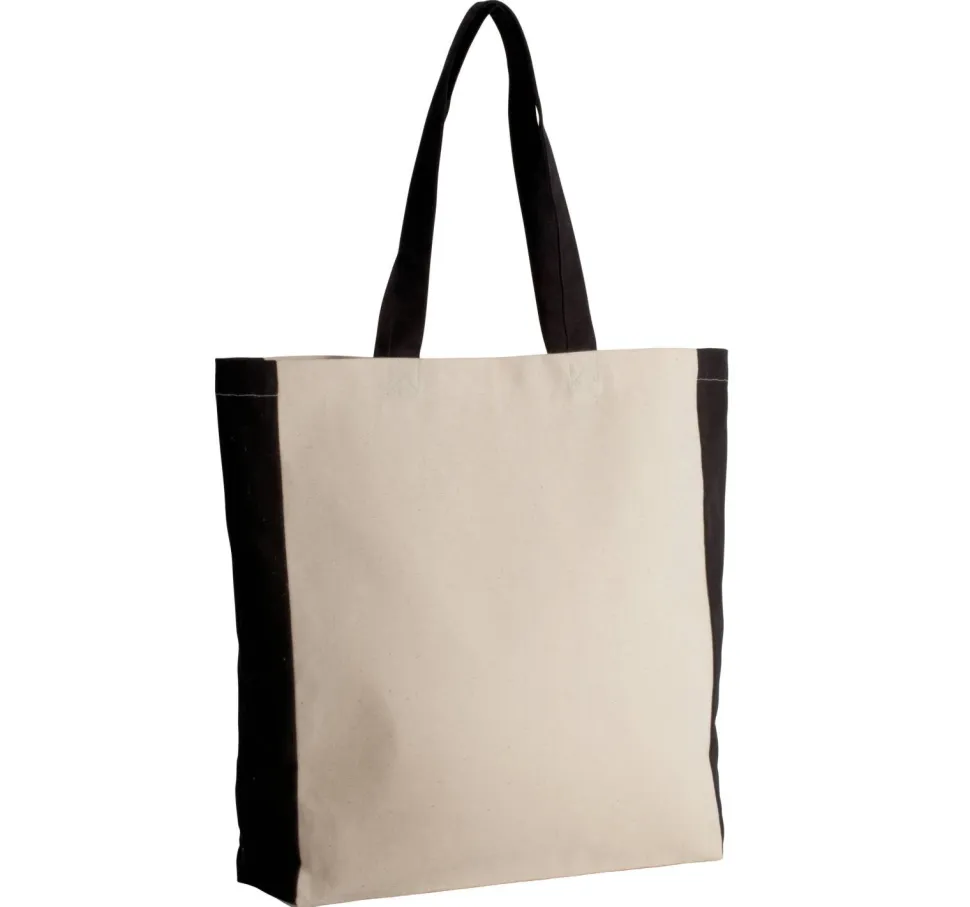 Kimood KI0275 - Sac cabas bicolore en toile personnalisable