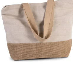 Kimood KI0258 - Sac de shopping fourre-tout esprit rustique