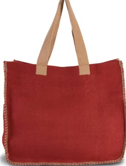 Kimood KI0248 - Sac en jute avec coutures contrastées