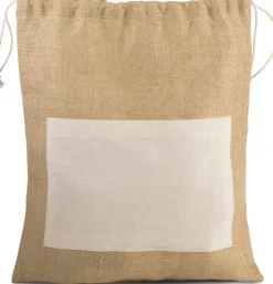 Kimood KI0239 - Sac en toile de jute avec cordelettes