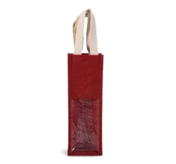 Kimood KI0267 - Sac porte bouteille en jute