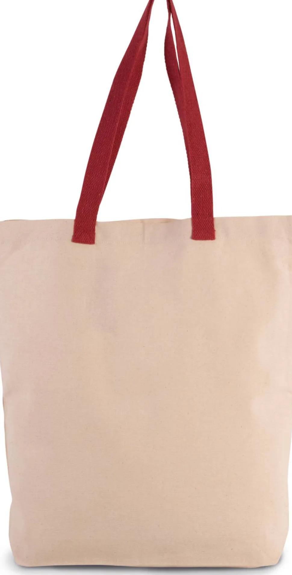 Kimood KI0278 - Sac shopping à soufflet avec poignées contrastées