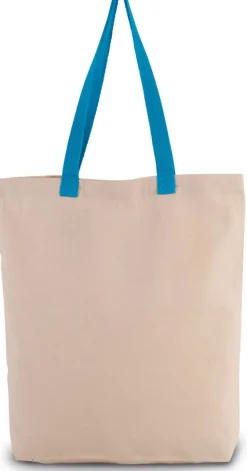 Kimood KI0278 - Sac shopping à soufflet avec poignées contrastées