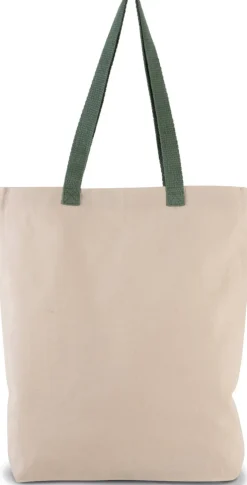 Kimood KI0278 - Sac shopping à soufflet avec poignées contrastées
