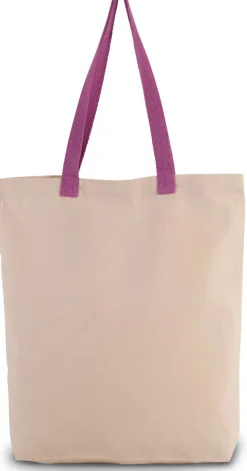 Kimood KI0278 - Sac shopping à soufflet avec poignées contrastées