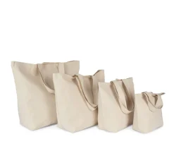 Kimood KI0295 - Sac Shopping Coton avec Soufflet, Tailles Variées