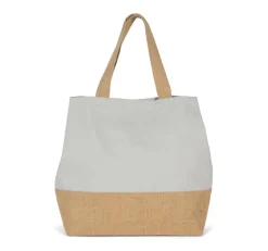 Kimood KI0235 - Sac shopping en toiles de coton & jute