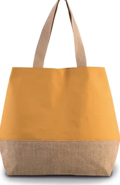 Kimood KI0235 - Sac shopping en toiles de coton & jute