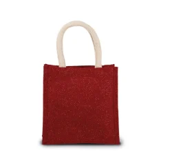 Kimood KI0272 - Sac style cabas en toile de jute - petit modèle